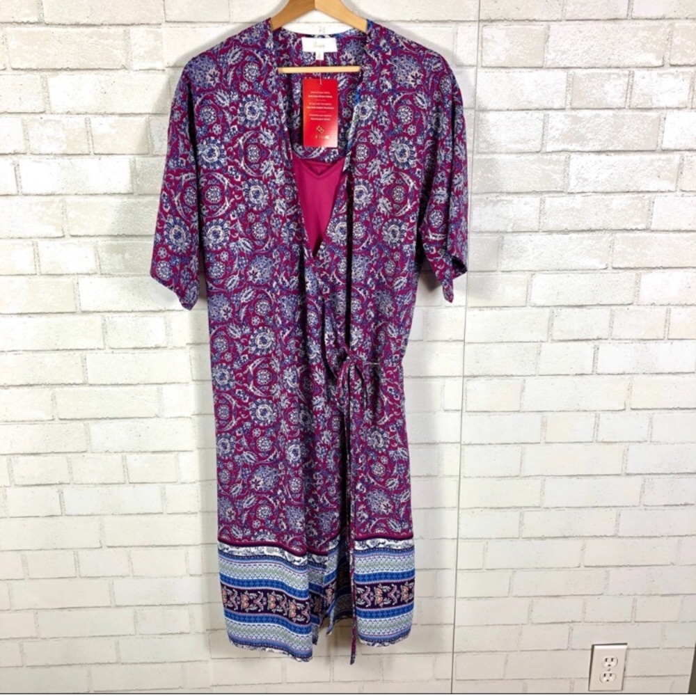 NWT Evereve, Braeve, Kimono Wrap Midi Dress